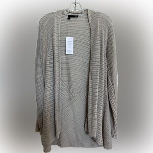 NWT Eileen Fisher Open Knot Linen Beige Cardigan